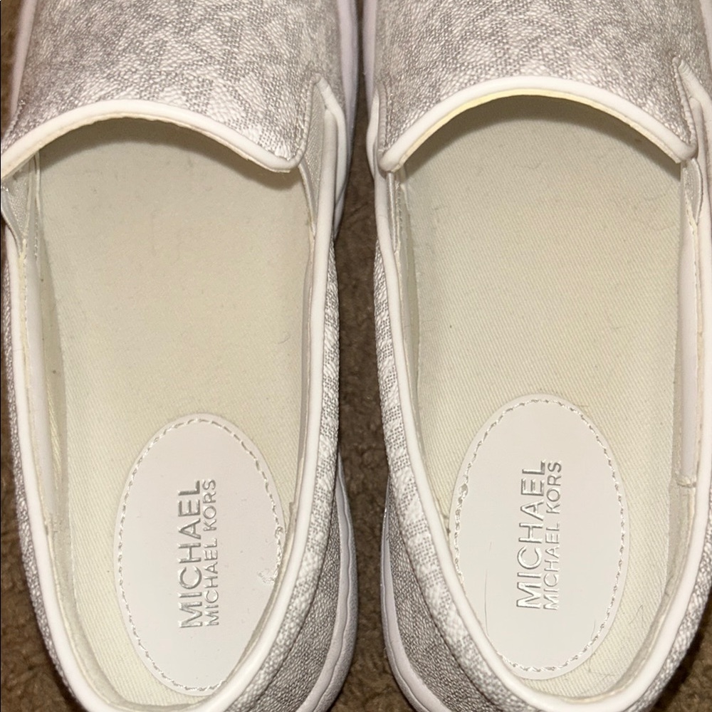 Michael Kors White Slip-On Shoes - Picture 4 of 7